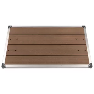 VidaXL Podstawa do prysznica ogrodowego, WPC i stal, 110x62 cm, brąz 48204 VidaXL - Akcesoria do basenów - miniaturka - grafika 1