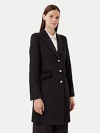 Płaszcze damskie - Motivi Płaszcz wełniany 0039Q100534N Czarny Slim Fit - miniaturka - grafika 1