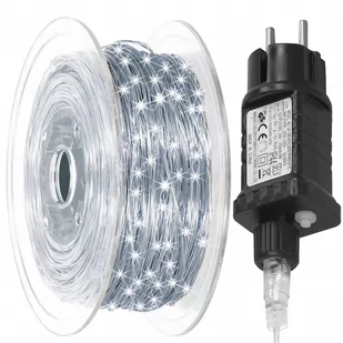 Lampki świąteczne na szpuli 1000 LED druciki choinkowe biały zimny wewnętrzno-zewnętrzne - Oświetlenie świąteczne Lampki świąteczne na szpuli 1000 LED druciki choinkowe biały zimny wewnętrzno-zewnętrzne - Oświetlenie świąteczne - miniaturka - grafika 1