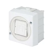 Wyłączniki światła i elektryczne - Włącznik pojedynczy LAMBDA IP44 Biały  POLMARK - miniaturka - grafika 1