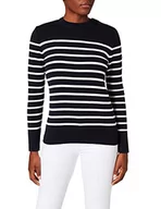 Swetry damskie - Armor Lux Sweter damski Briac Navy, Niebieski (Bi5 Rich Navy/Natura), 40 - miniaturka - grafika 1
