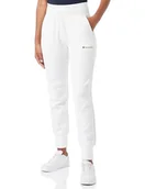 Spodnie sportowe damskie - Champion Legacy American Tech W-Stretch Poly-Cotton Interlock Rib Cuff spodnie dresowe damskie, Off White, M - miniaturka - grafika 1