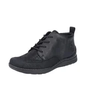 Moda i Uroda OUTLET - Rieker Damskie 48922 krótkie buty, czarny, 37 EU - miniaturka - grafika 1