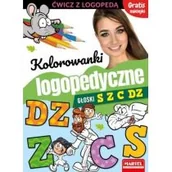 Pedagogika i dydaktyka - Martel Kolorowanki logopedyczne Głoski S Z C Dz z naklejkami - miniaturka - grafika 1