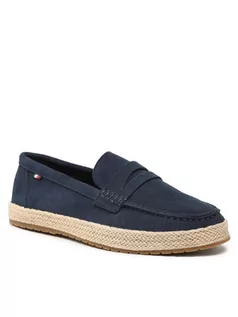 Espadryle męskie - Tommy Hilfiger Espadryle Th Resort Classic Suede FM0FM04453 Granatowy - grafika 1