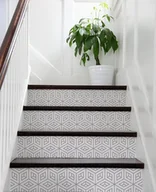 Naklejki na drzwi i meble - Naklejki na schody Przestrzenne Kwadraty - miniaturka - grafika 1