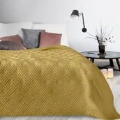 Narzuty - Eurofirany Narzuta Alara zigzag musztardowa 220x240 - miniaturka - grafika 1