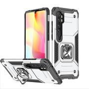 Etui i futerały do telefonów - Wozinsky Ring Armor pancerne hybrydowe etui pokrowiec + magnetyczny uchwyt Xiaomi Redmi Note 10 Pro srebrny - miniaturka - grafika 1