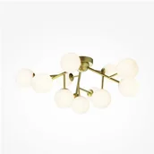 Lampy sufitowe - Lampa sufitowa Dallas MOD545CL-12BS molekuły kule złote białe - miniaturka - grafika 1