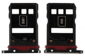 Części serwisowe do telefonów - SZUFLADKA TACKA KARTY SIM HUAWEI P30 Pro CZARNY - miniaturka - grafika 1