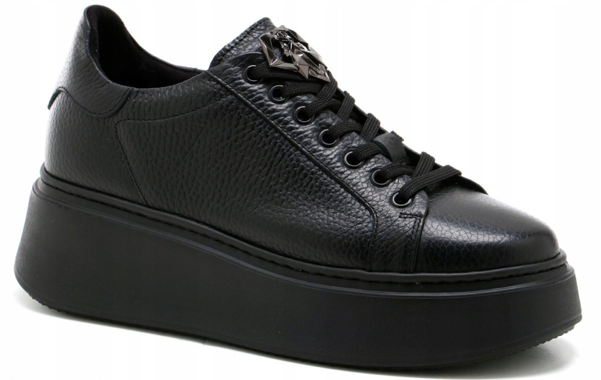 Sneakersy carinii czarne skóra b9284-j23 r.39