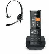 Telefony stacjonarne - Telefon bezprzewodowy z słuchawką call center Gigaset 550 + Platora Pro-M - miniaturka - grafika 1