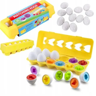 Układanka sorter jajka Montessori kształty LB33-3 - Sortery dla dzieci - miniaturka - grafika 1