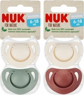 NUK 434931 SMOCZEK SILIKONOWY NATURE 18-36 2SZT 541370, 736952 - Smoczki uspokajające - miniaturka - grafika 1