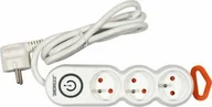 Listwy zasilające - Toya Listwa zasilająca  T72352 3 gniazd 5 m biała 72352 72352 - miniaturka - grafika 1