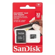 Karty pamięci - SanDisk MicroSDHC 32GB + adapter (SDSDQB-032G-B35 / 108097) - miniaturka - grafika 1