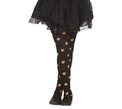 Dodatki do strojów karnawałowych - Rajstopy dziecięce czarne w dynie - miniaturka - grafika 1