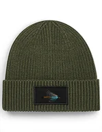 Czapki damskie - Czapka beanie "teal blue and silver" Military Green - miniaturka - grafika 1