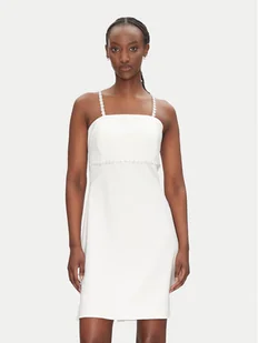 Rinascimento Sukienka koktajlowa CFC0124761003 Écru Regular Fit - Sukienki - miniaturka - grafika 1