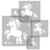 Szablony malarskie - Szablony Malarskie Wielorazowe 5 szt Jednorożce #2 - miniaturka - grafika 1