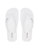 Klapki i japonki męskie - Calvin Klein Japonki Logo Strap HM0HM02105 Biały - miniaturka - grafika 1