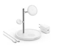 Ładowarki do telefonów - Anker MagGo Magnetic Wireless Charger Stand 15W Biały - Kup na Raty - - miniaturka - grafika 1