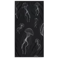 Ręczniki - Ręcznik JELLYFISH kolor granatowy przód welur, tył frotte 90x180 decoking - miniaturka - grafika 1