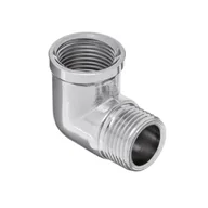 Łączniki, trójniki, kształtki - Kolanko nakrętno-wkrętne chromowane 1/2" GW/GZ Invena - miniaturka - grafika 1