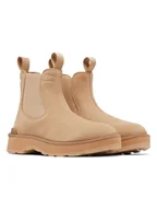 Botki damskie - Sorel Skórzane sztyblety "Hi-Line" w kolorze beżowym - miniaturka - grafika 1