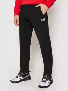 Spodnie męskie - Armani EA7 Emporio Spodnie dresowe 8NPP51 PJ05Z 1200 Czarny Regular Fit - grafika 1