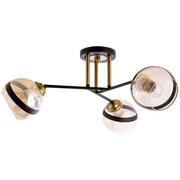 Lampy sufitowe - Inne LAMPA sufitowa VEN W-N 3594/3 loftowa OPRAWA metalowe pręty miodowe czarne patyna VEN W-N 3594/3 - miniaturka - grafika 1