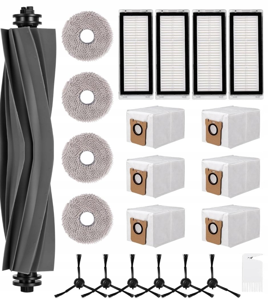 Zestaw Filtry Szczotki Mop Worki Do Odkurzacza Dreame Bot L20 L30 Ultra X20