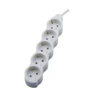 Przedłużacze i rozgałęźniki - BEMKO B06-NB5GS3M PRZEDŁUŻACZ NA SCHUKO 5X 2P+Z 1.5MM X 3.0M BIAŁY - miniaturka - grafika 1