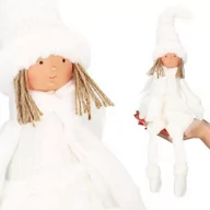 Ozdoby bożonarodzeniowe - Laleczka 34 cm ozdoba świąteczna, figurka świąteczna, gnom biały - miniaturka - grafika 1