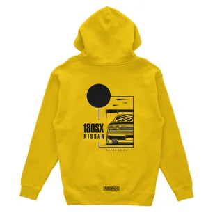 Bluza z kapturem Nissan 180SX żółta-XL - Odzież do sportów motorowych - miniaturka - grafika 1