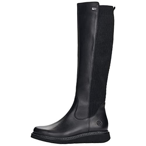Remonte Damskie kozaki D3975 do kolan, Czarny czarny czarny czarny 01, 43 EU