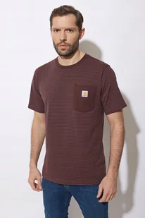 Koszulka Carhartt Heavyweight K87 Pocket Stripe - Koszulki męskie - miniaturka - grafika 1