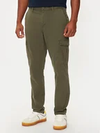 Spodnie męskie - Tommy Jeans Spodnie materiałowe Austin DM0DM20750 Zielony Slim Fit - miniaturka - grafika 1