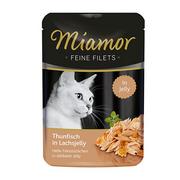 Mokra karma dla kotów - Miamor Feine Filets tuńczyk w łososiowej galaretce saszetka 6x100g - miniaturka - grafika 1