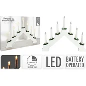 Oświetlenie świąteczne - Świecznik LED 32,5 x 41 cm biały - miniaturka - grafika 1