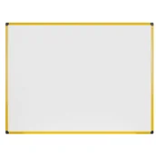 Tablice i flipcharty - BI-OFFICE Biała tablica do pisania, magnetyczna, żółta ramka, 900x600 mm MA0315177 - miniaturka - grafika 1
