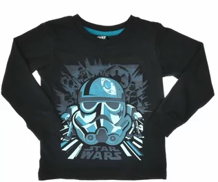 Bluzy dla dziewczynek - Bawełniana bluzka dla dzieci Star Wars Czarna - grafika 1