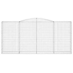 Kosze gabionowe, 4 szt, 400x50x180/200 cm, galwanizowane żelazo - Ogrodzenia - miniaturka - grafika 5