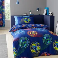 Pościel dla dzieci - Pościel dziecięca jednoosobowa 135x200 cm Bright Football – Catherine Lansfield - miniaturka - grafika 1