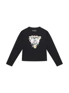 Bluzki damskie - Guess Bluzka J5YI36 K6YW4 Czarny Regular Fit - miniaturka - grafika 1