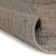 Dywany - vidaXL Ręcznie robiony dywan z juty, okrągły, 210 cm, szary - miniaturka - grafika 1