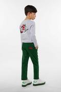 Bluzki dla chłopców - Kenzo Kids longsleeve bawełniany dziecięcy kolor szary z nadrukiem - Kenzo kids - miniaturka - grafika 1