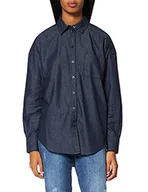 Koszulki i topy damskie - Armani Exchange Damska koszulka Chambray, Indigo Denim, XS - miniaturka - grafika 1