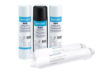 Ecosoft Zestaw 5 wkładów zamiennych do filtra osmozy - Uzdatniacze wody - miniaturka - grafika 2