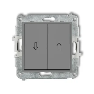 KARLIK ELEKTROTECHNIK MINI Przycisk żaluzjowy szary mat 27MWP-8 27MWP-8 - Sterowanie roletami - miniaturka - grafika 2